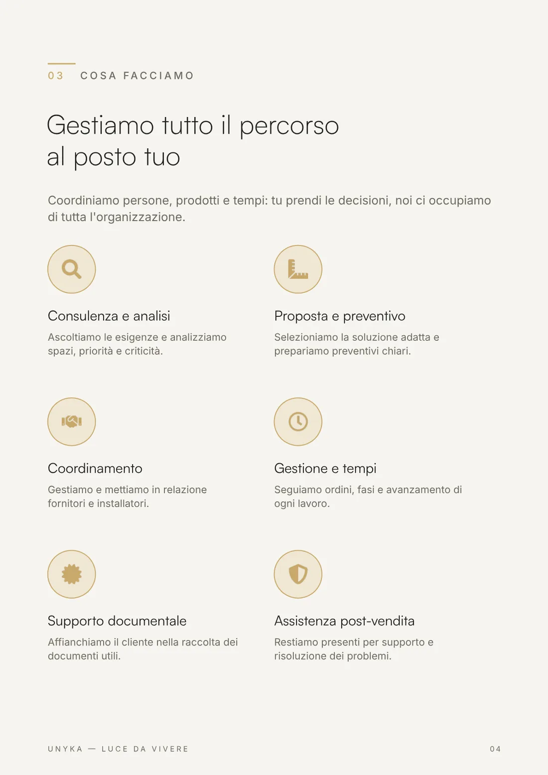 Pagina 4 di 16 del company profile Unyka