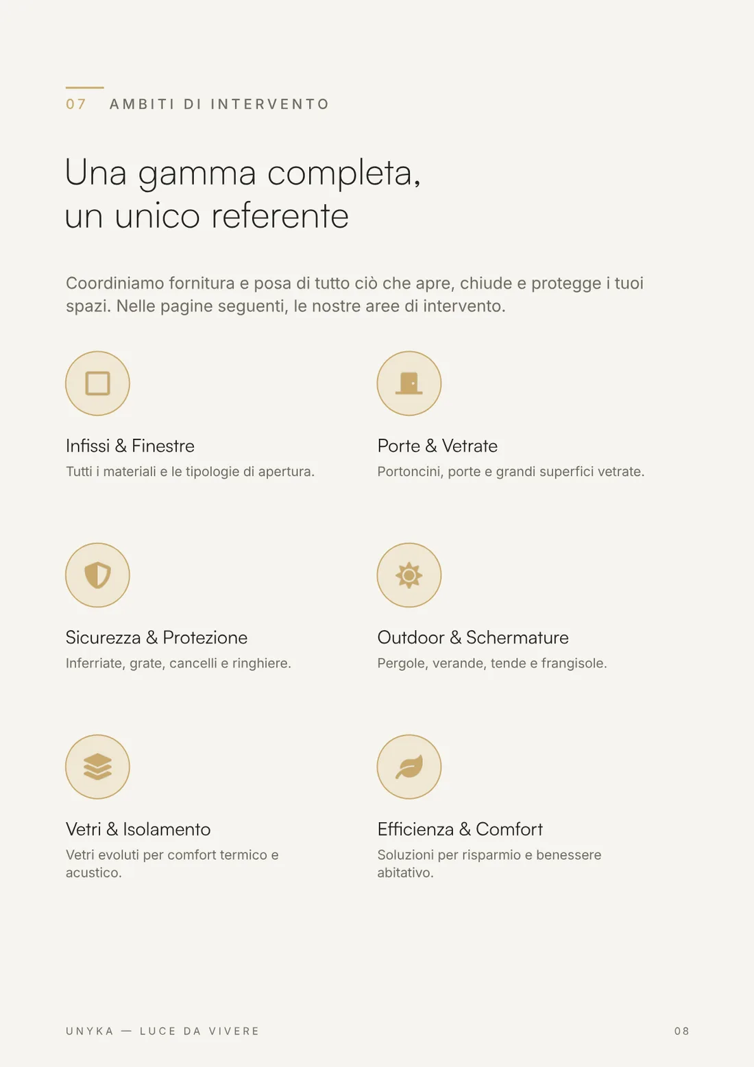 Pagina 8 di 16 del company profile Unyka
