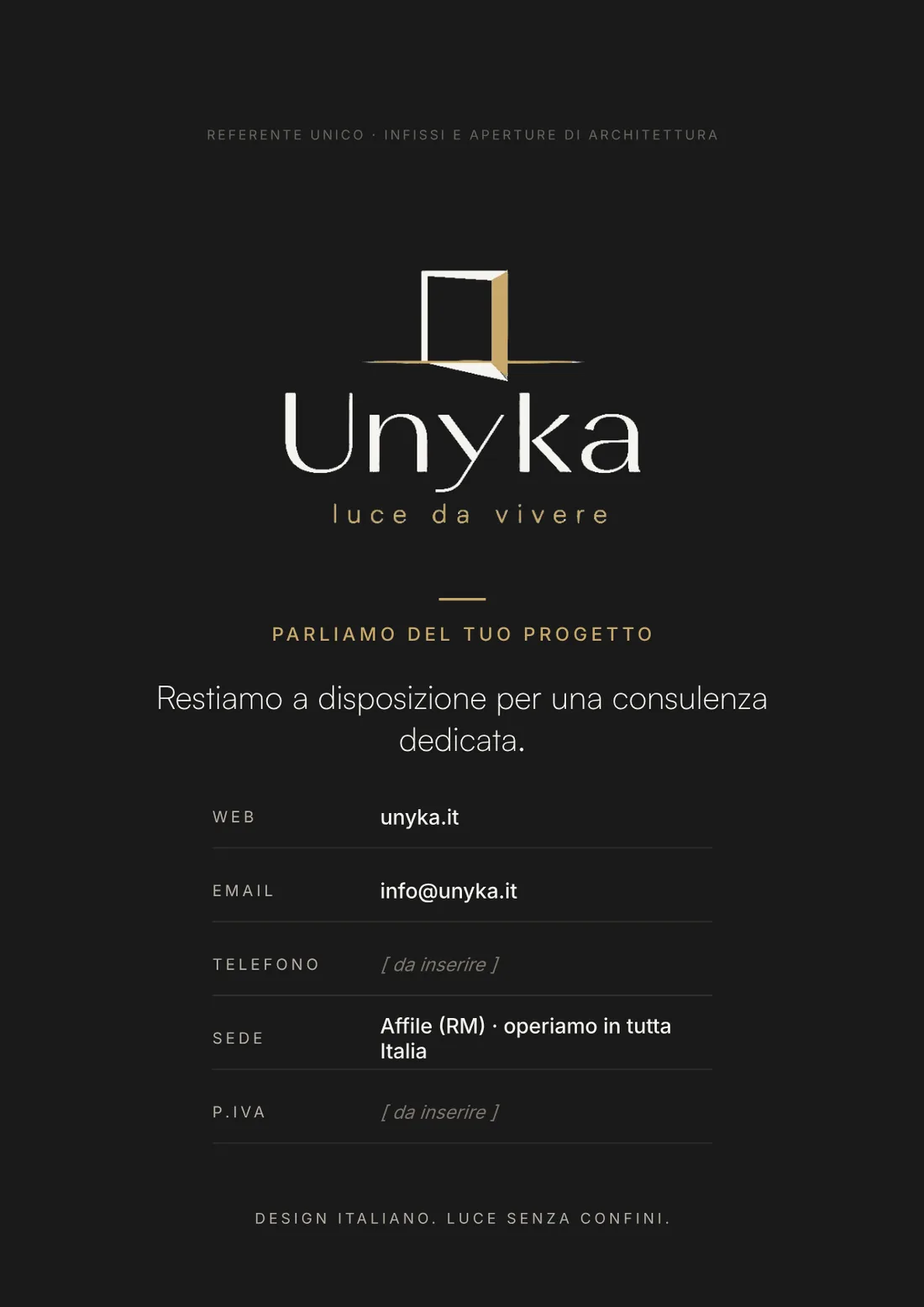 Pagina 16 di 16 del company profile Unyka