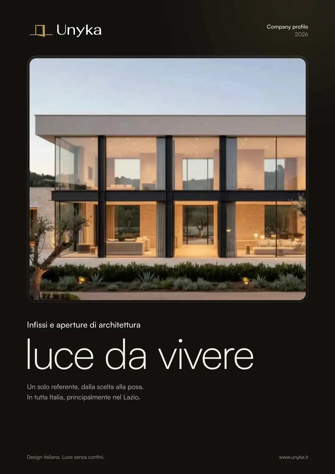 Pagina 1 di 16 del company profile Unyka