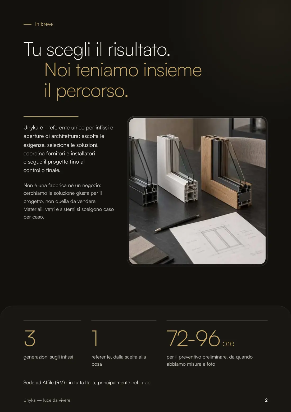 Pagina 2 di 16 del company profile Unyka