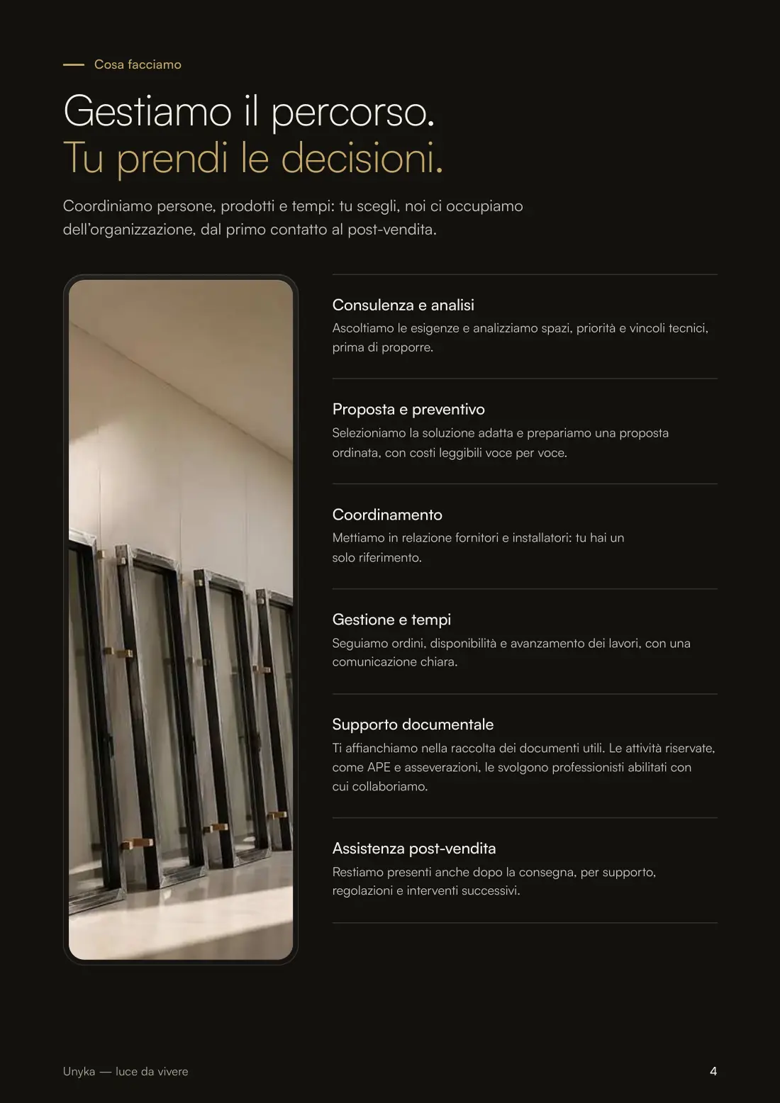 Pagina 4 di 16 del company profile Unyka