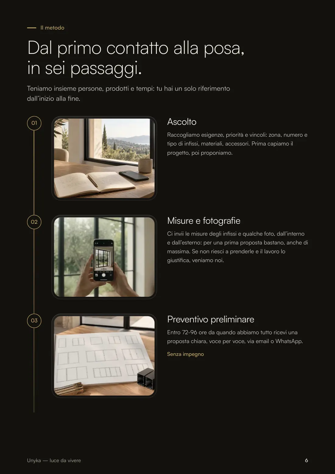 Pagina 6 di 16 del company profile Unyka