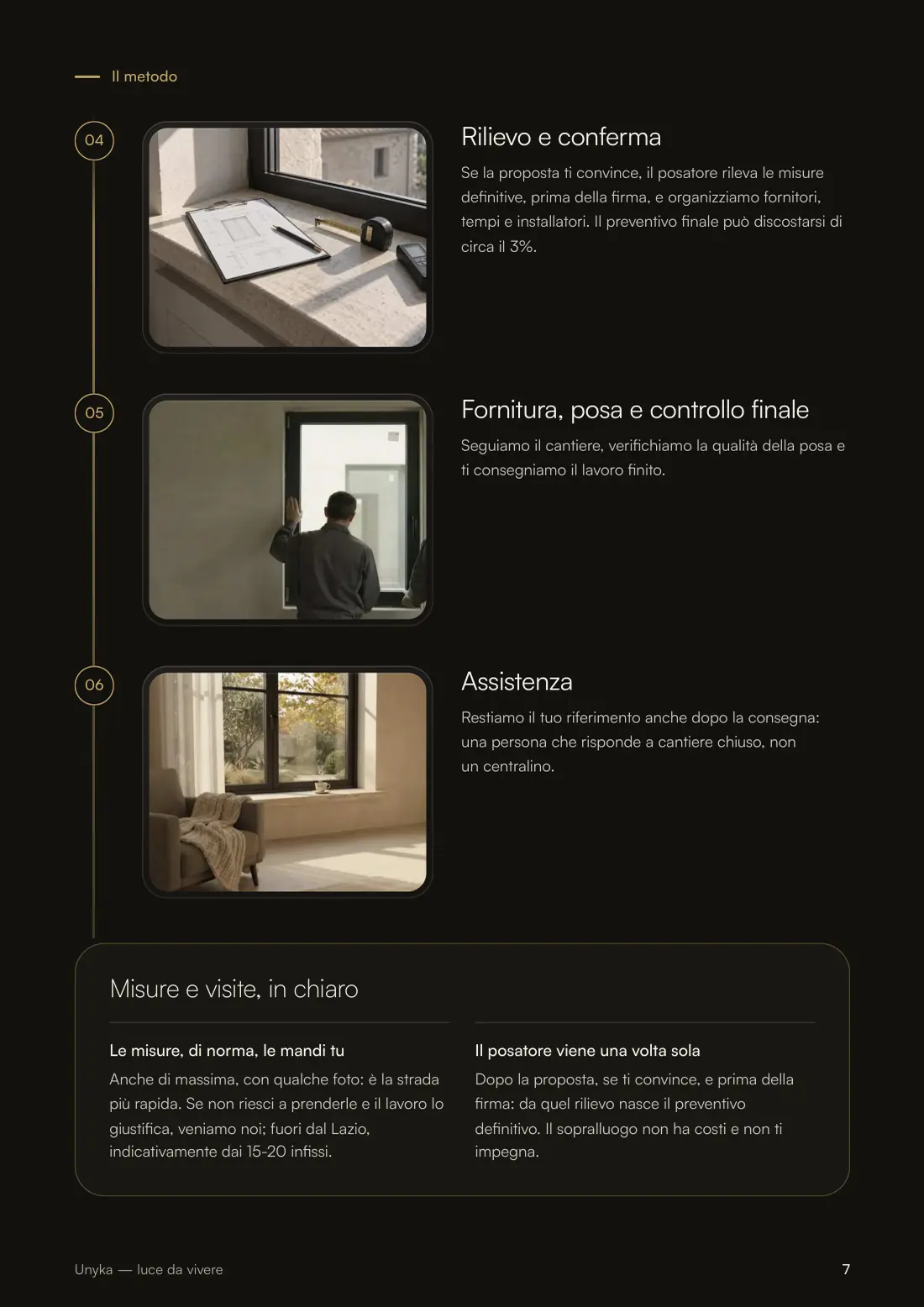 Pagina 7 di 16 del company profile Unyka