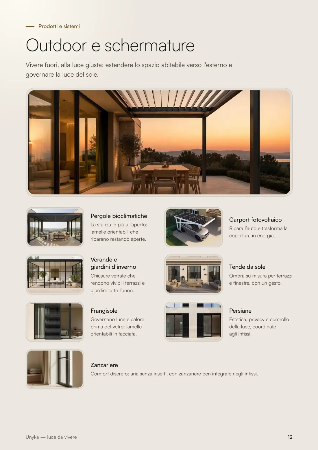 Pagina 12 di 16 del company profile Unyka