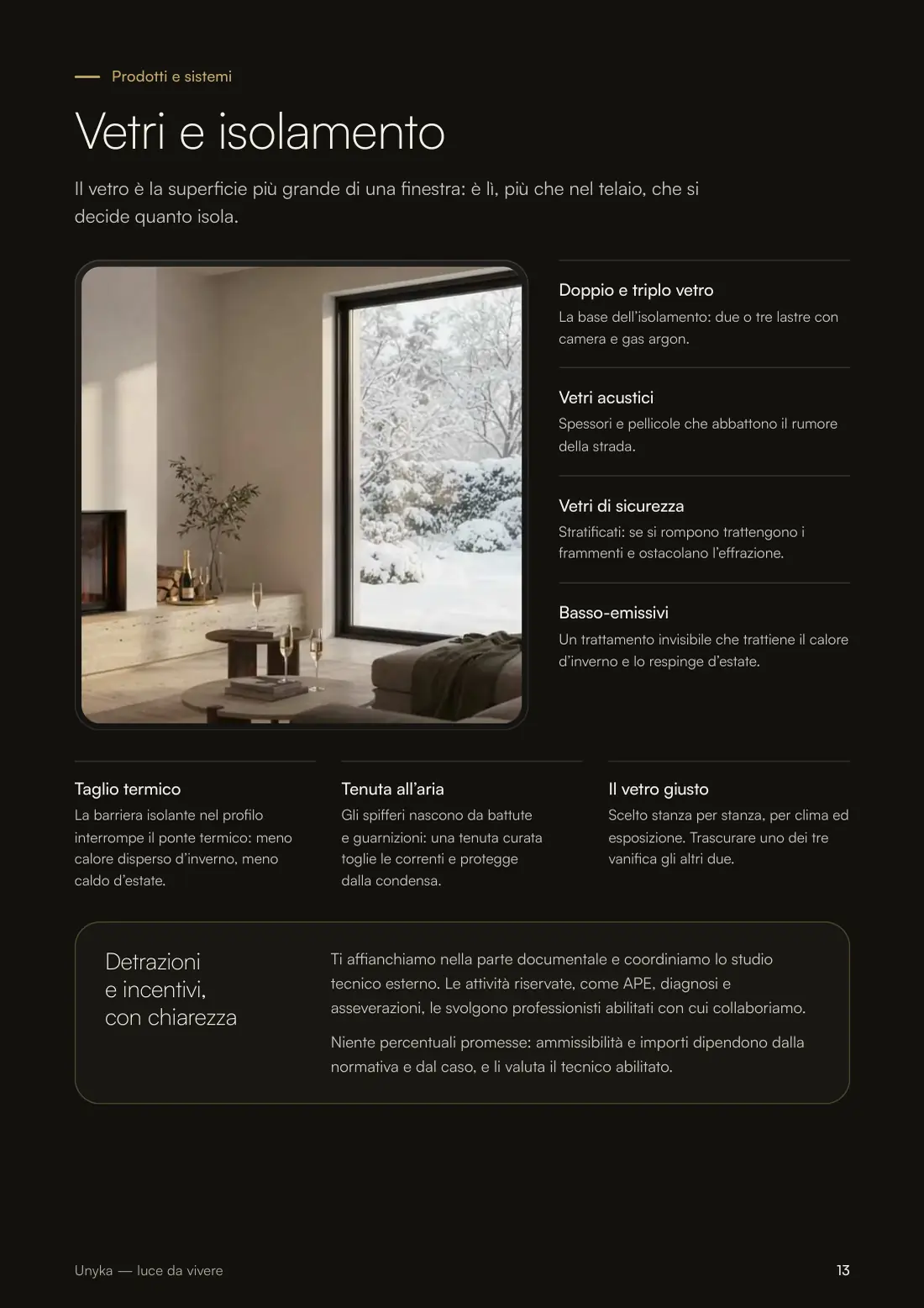 Pagina 13 di 16 del company profile Unyka
