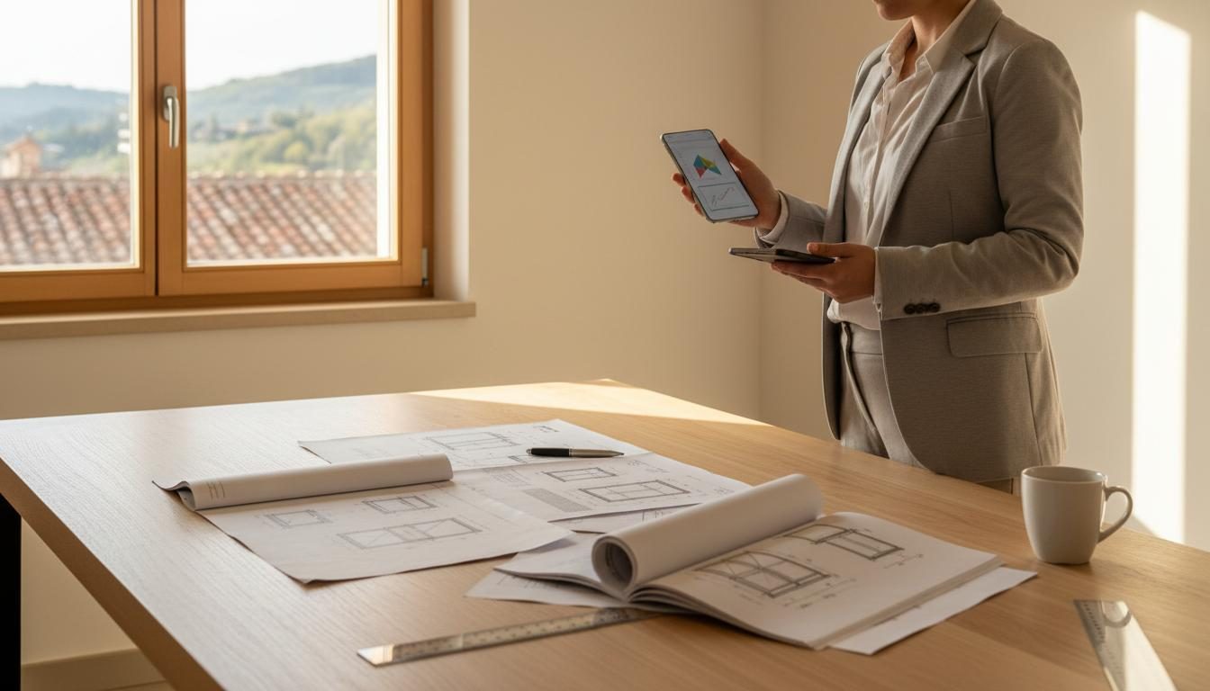 Coordinamento del progetto Unyka con planimetrie e smartphone